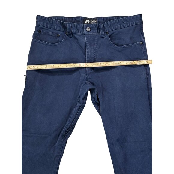 Nike SB Mens Navy Blue Straight-Leg Stretch Jeans - Picture 12 of 12